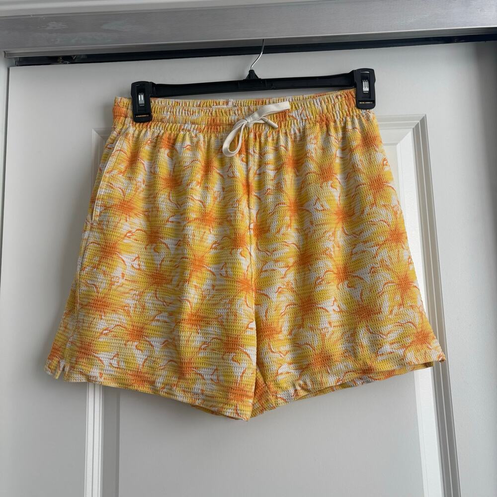 Blackbough Men’s Swim Shorts Trunks Size L Yellow Vacation Lined